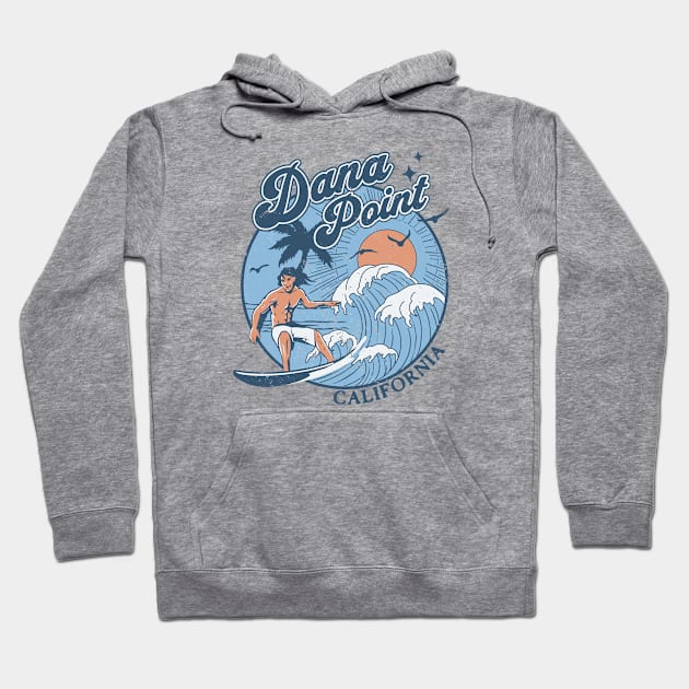 1970s Vintage Surfing Dana Point, California Retro Sunset // Old School Surfer // Surf California Hoodie by Now Boarding